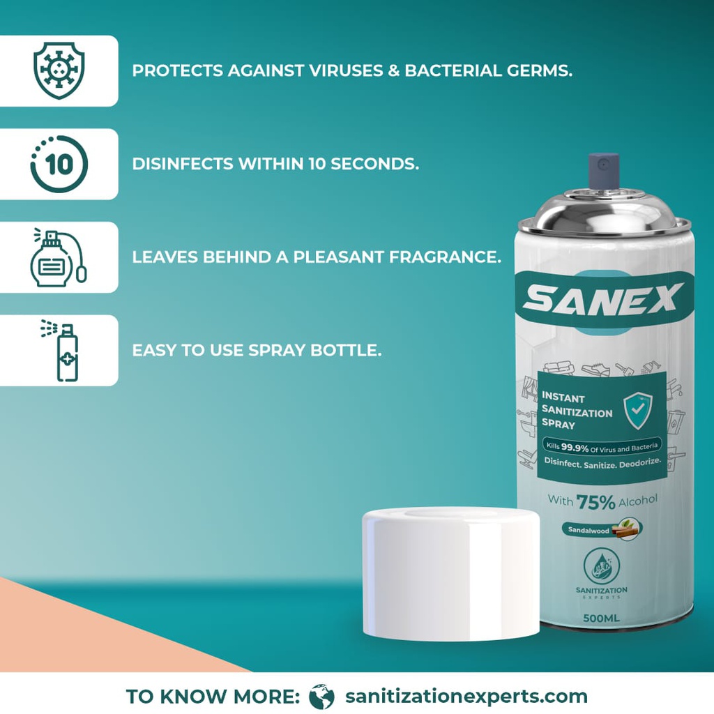 Disinfectant Spray 500ml (sanex) Jeevee