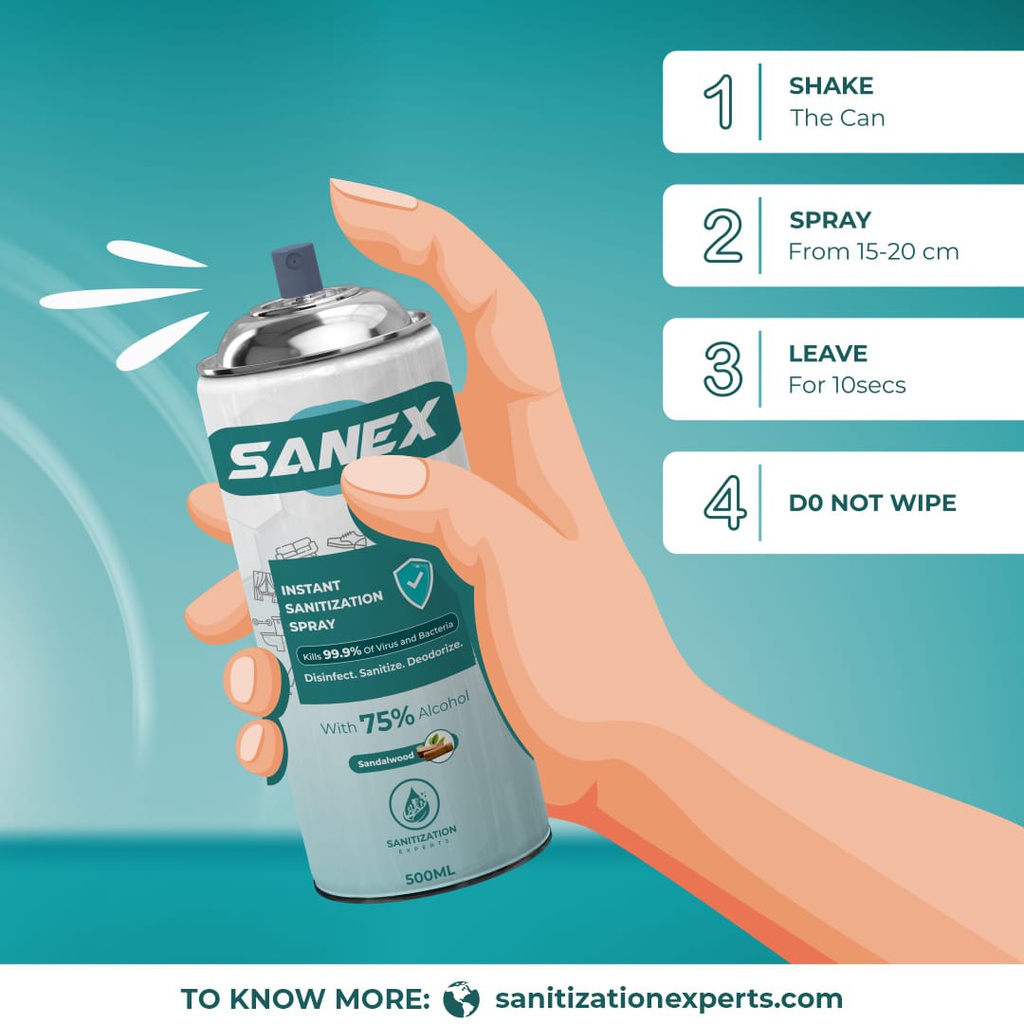 Disinfectant Spray 500ml (sanex) Jeevee