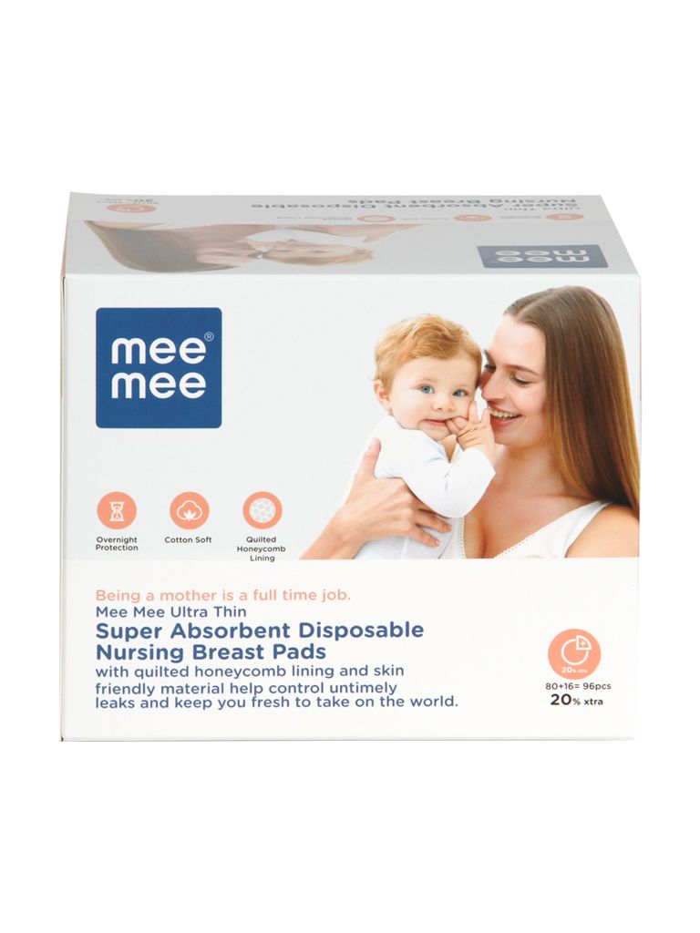 Mee Mee Ultra Thin Disposable Nursing Breast Pads, 96 Pieces [mm3720a (pk96)] Jeevee