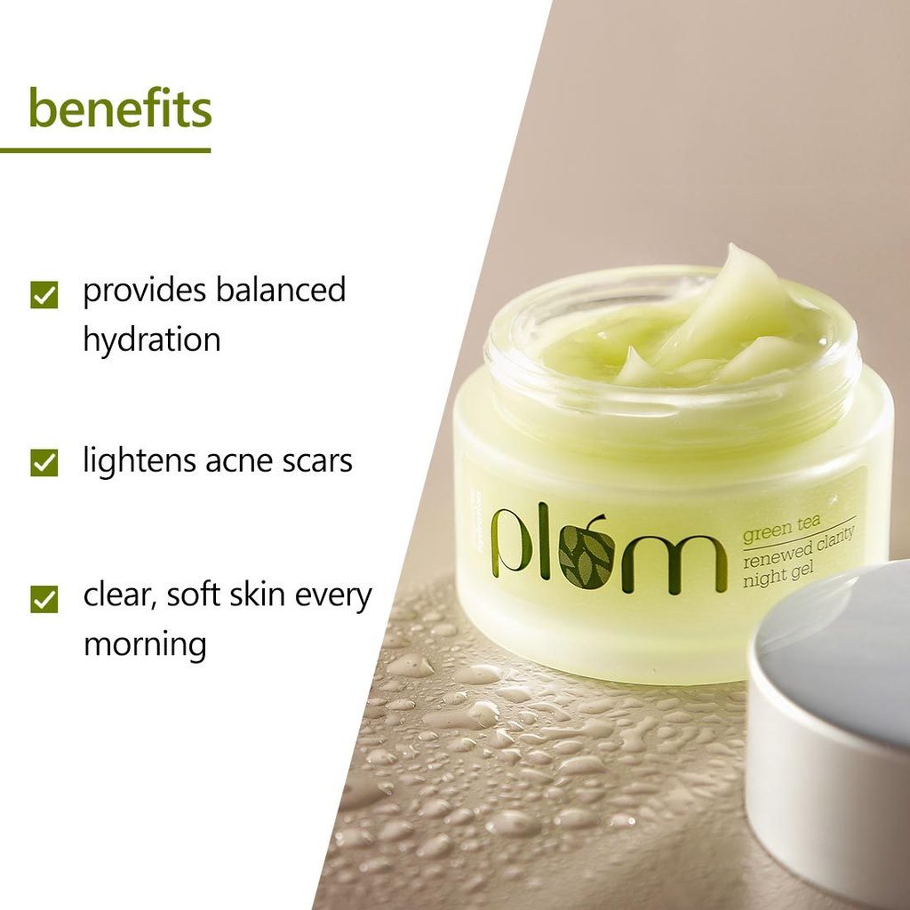 Plum Green Tea Renewed Clarity Night Gel, 50ml Jeevee