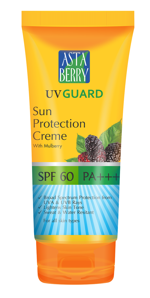 Astaberry Uv Guard Sun Protection Creme, Spf 60 100 Ml Jeevee