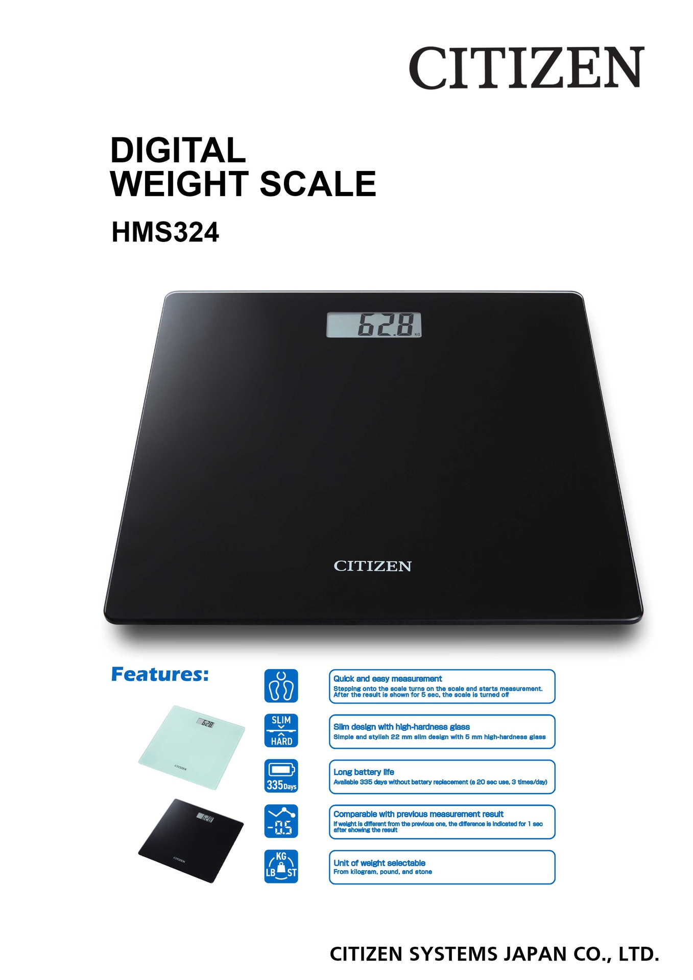 Citizen Digital Weighing Scale Hms324 Jeevee