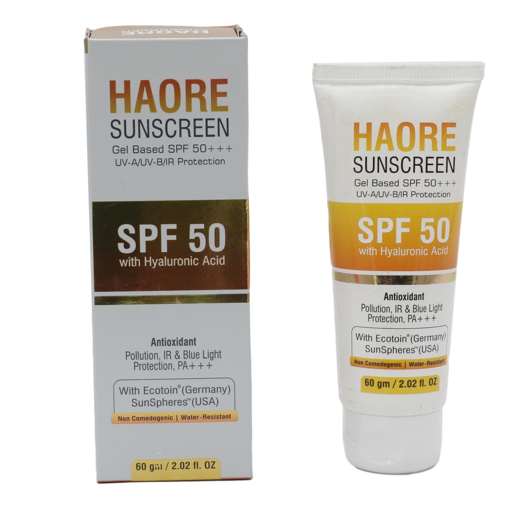 Haore Sunscreen Gel Based 50+++, 60gm Jeevee