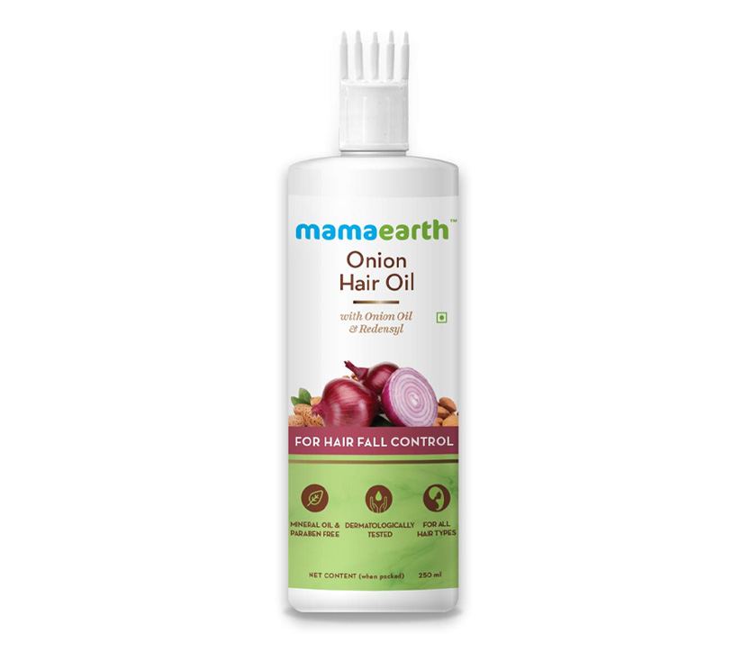 Mamaearth Onion Hair Oil For Hair Regrowth & Hair Fall Control, 250ml