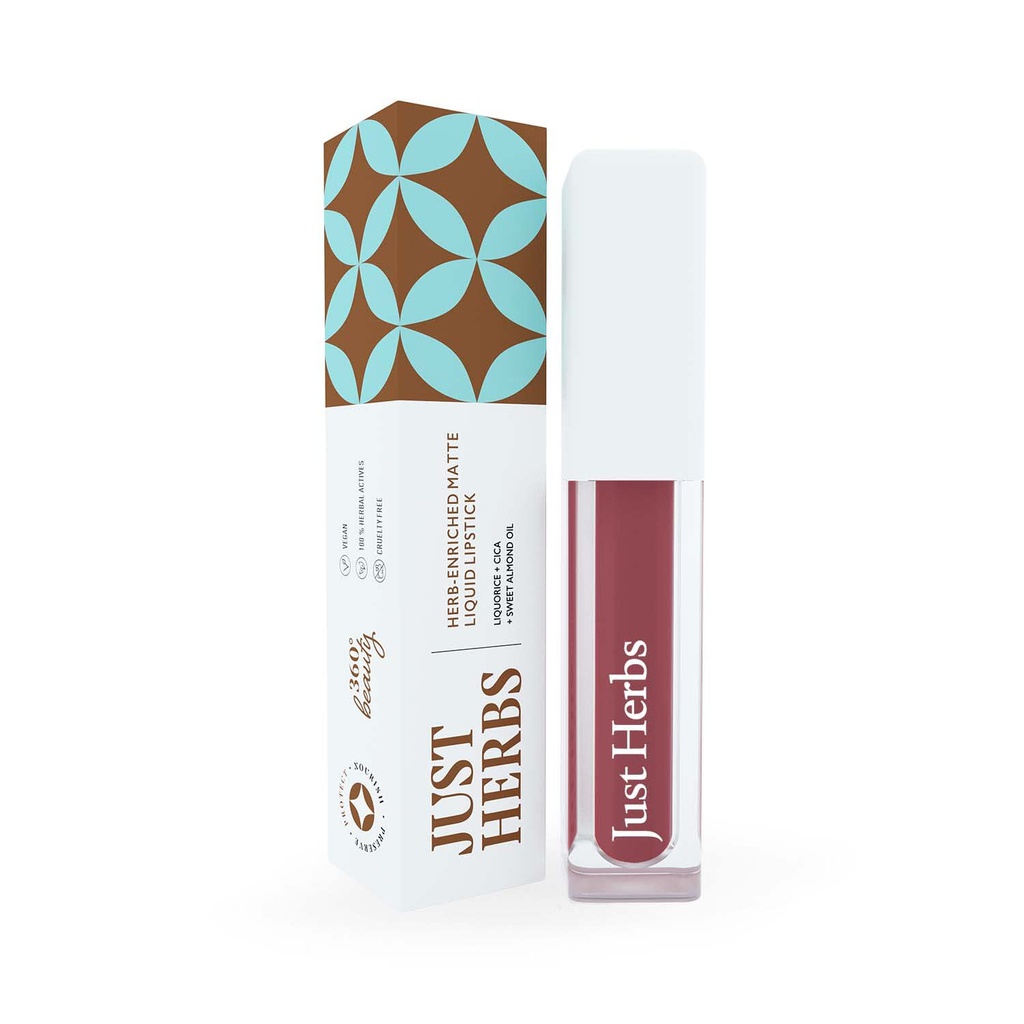 Just Herbs Enriched Matte Liquid Lipstick (soft Pink Berry),2ml Jeevee
