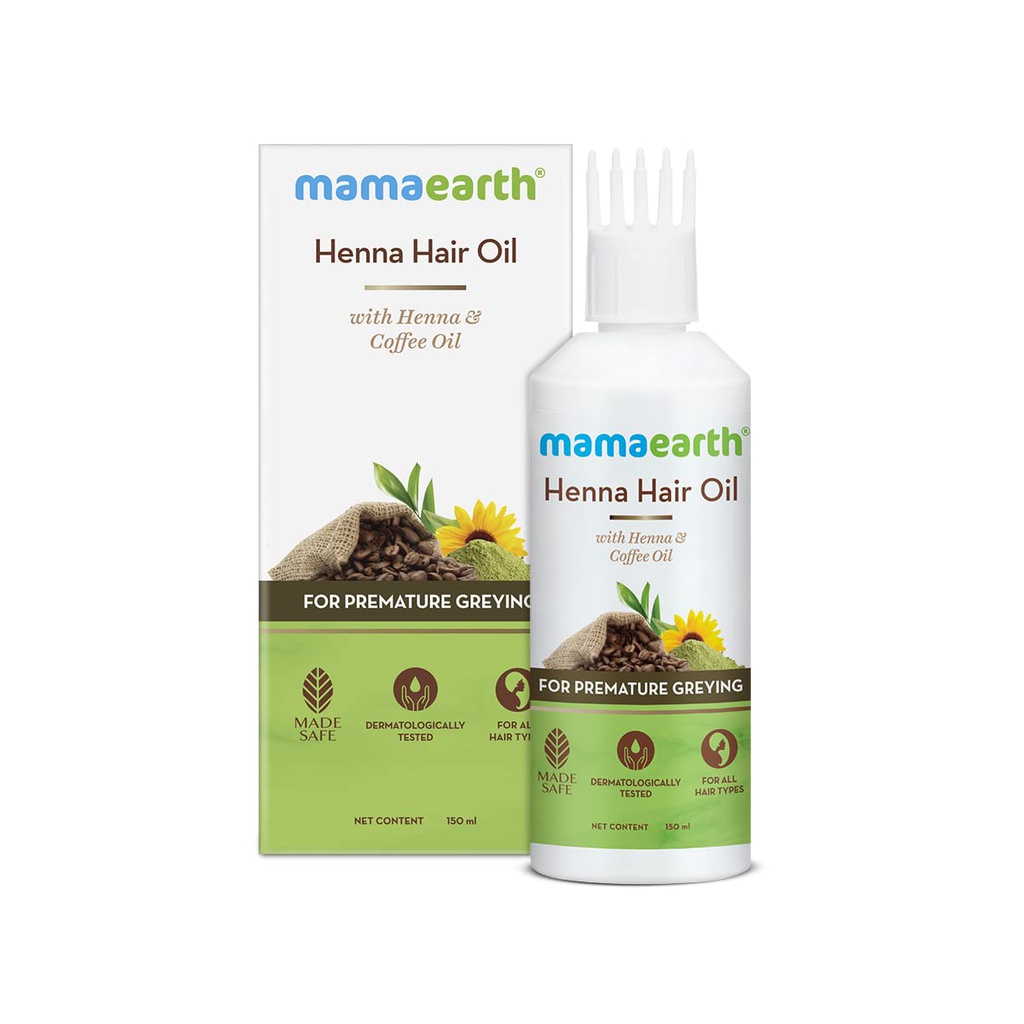Mamaearth Henna Hair Oil With Henna & Coffee Oil 150 Ml Jeevee