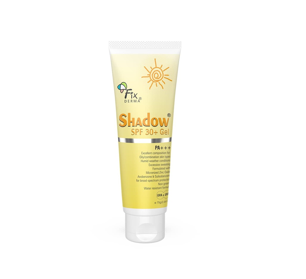 Shop Fixderma Shadow - Sunscreen SPF30+ Gel, 75gm