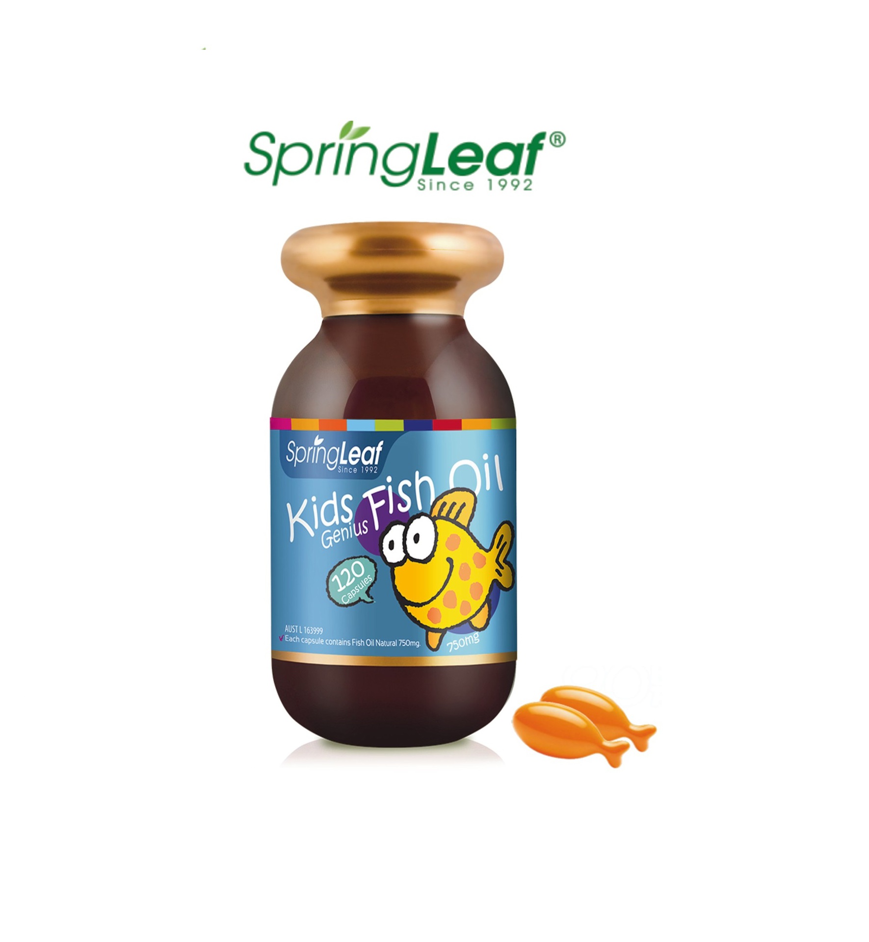 SPRINGLEAF KIDS FISH OIL 120 CHEWABLE CAPSULE