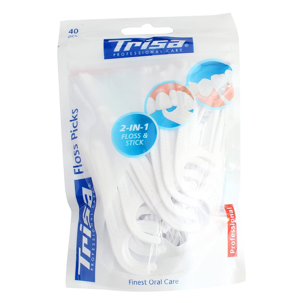 Trisa Dental Floss Picks 40pc Jeevee