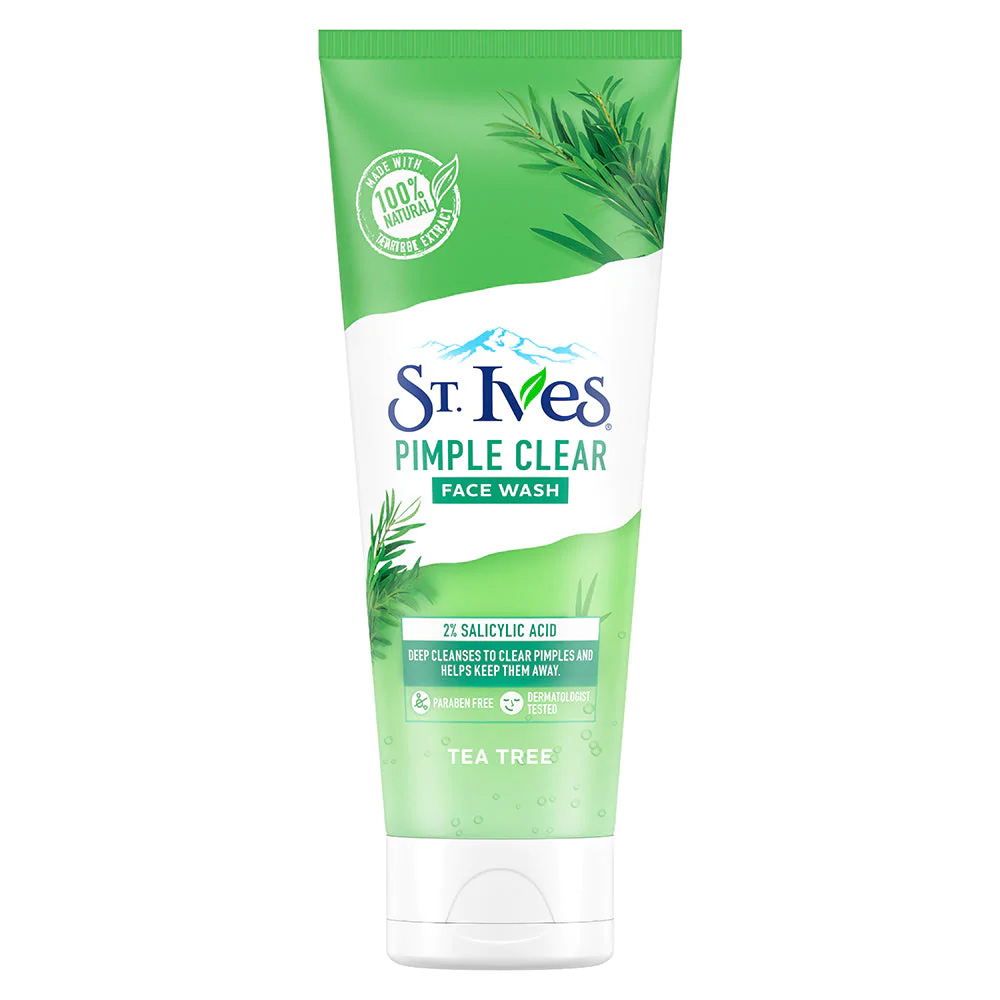 St. Ives Tea Tree Pimple Clear Deep Cleansing Face Wash 100gm Jeevee