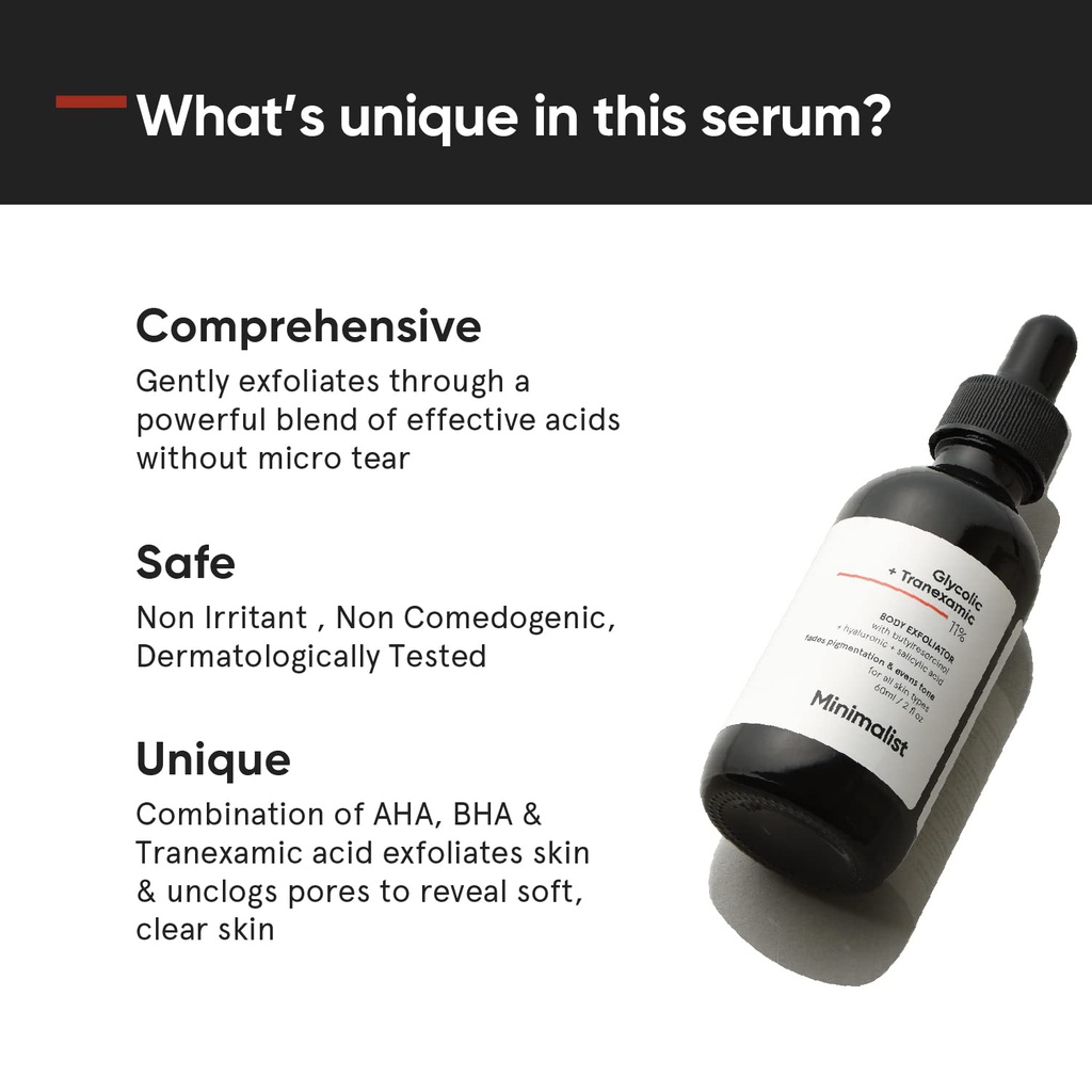 Minimalist 11 Glycolic Acid Body Exfoliator 60ml Jeevee