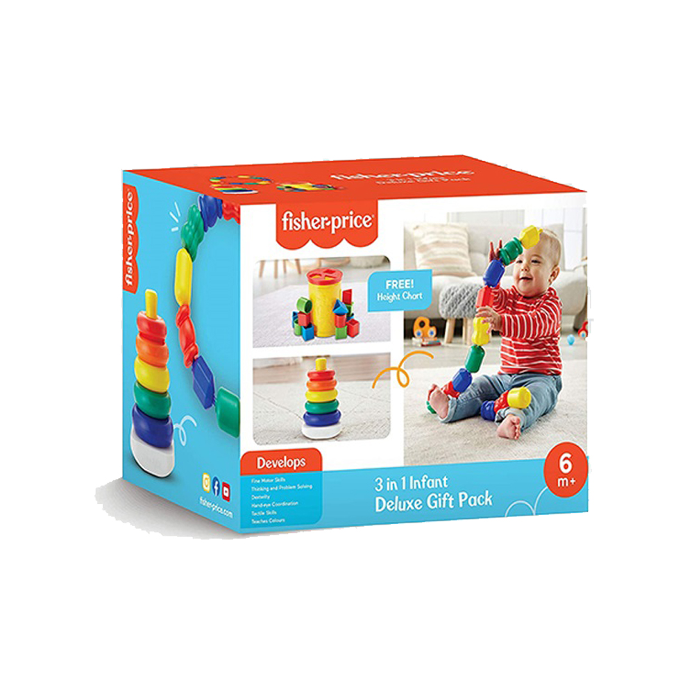 Mattel Fisher Price 3 In 1 Infant Deluxe Gift Pack Jeevee