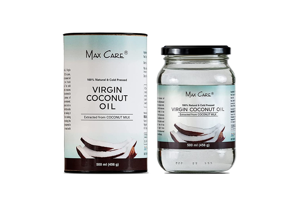 Max Care Cold Pressed Virgin Coconut Oil 500ml (glass Jar) Jeevee