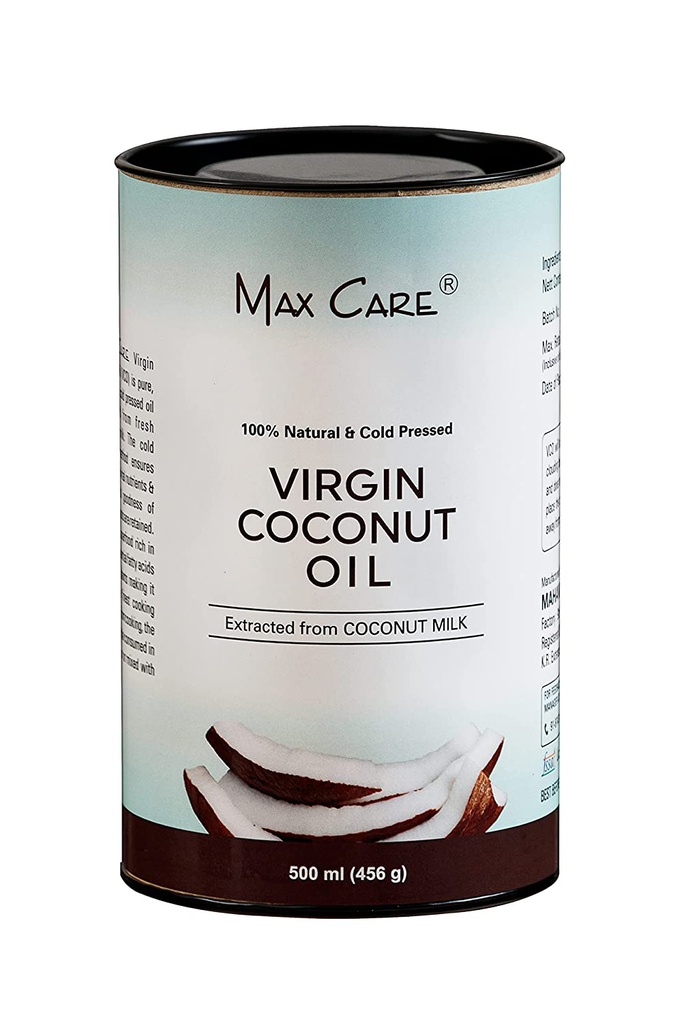 Max Care Cold Pressed Virgin Coconut Oil 500ml (glass Jar) Jeevee