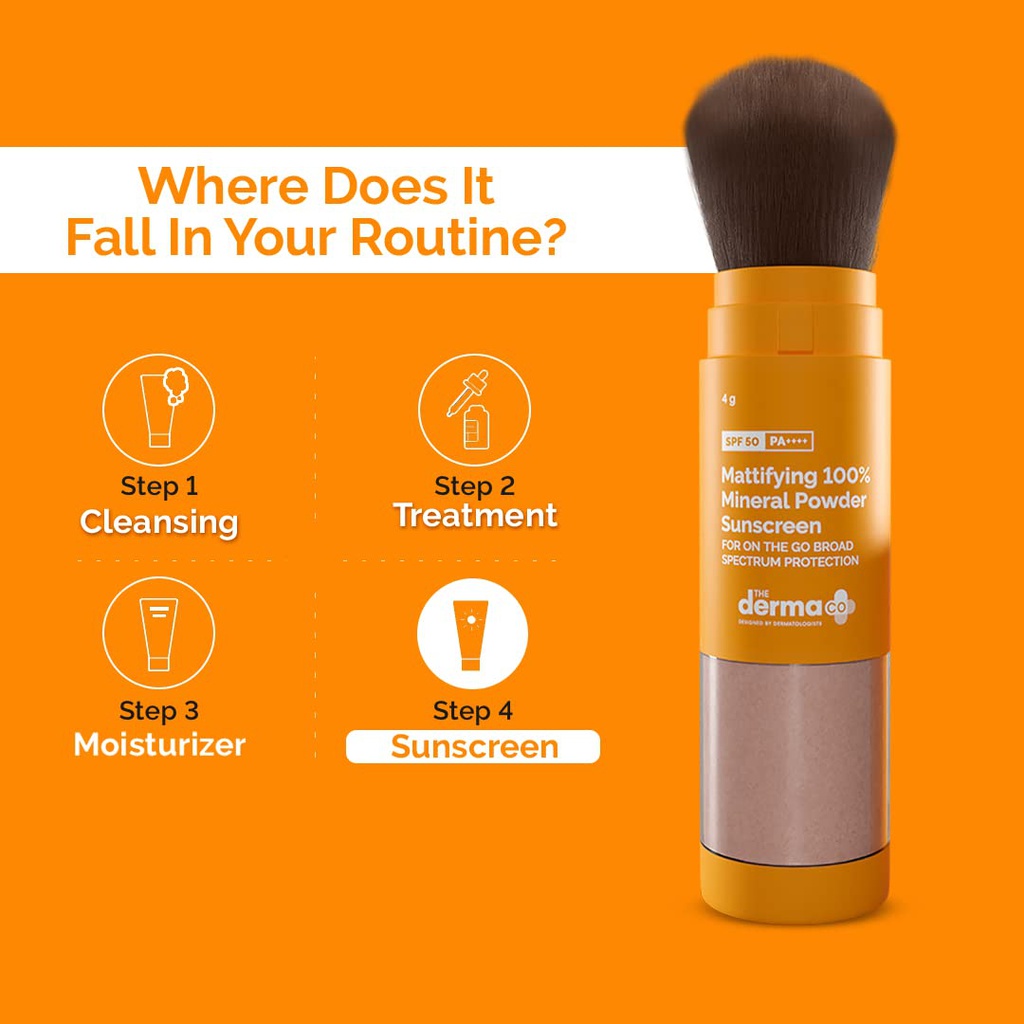 The Derma Co Mattifying Mineral Powder Sunscreen 4gm Jeevee