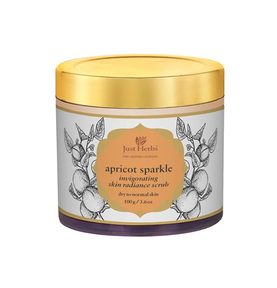 Just Herbs Apricot Sparkle Skin Radiance Scrub 100gm Jeevee