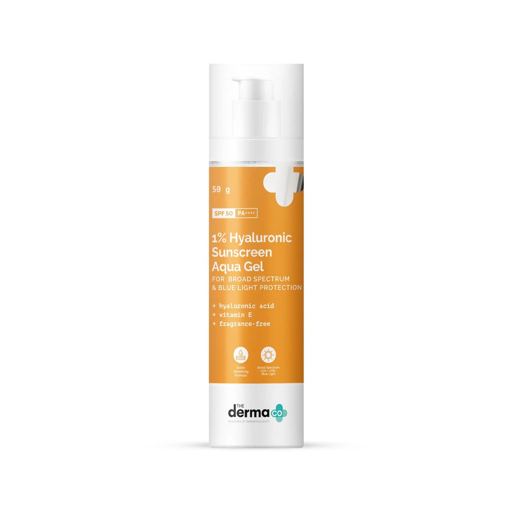 Get Hyaluronic SPF 50 & PA++++ Aqua-Gel Sunscreen_The Derma co