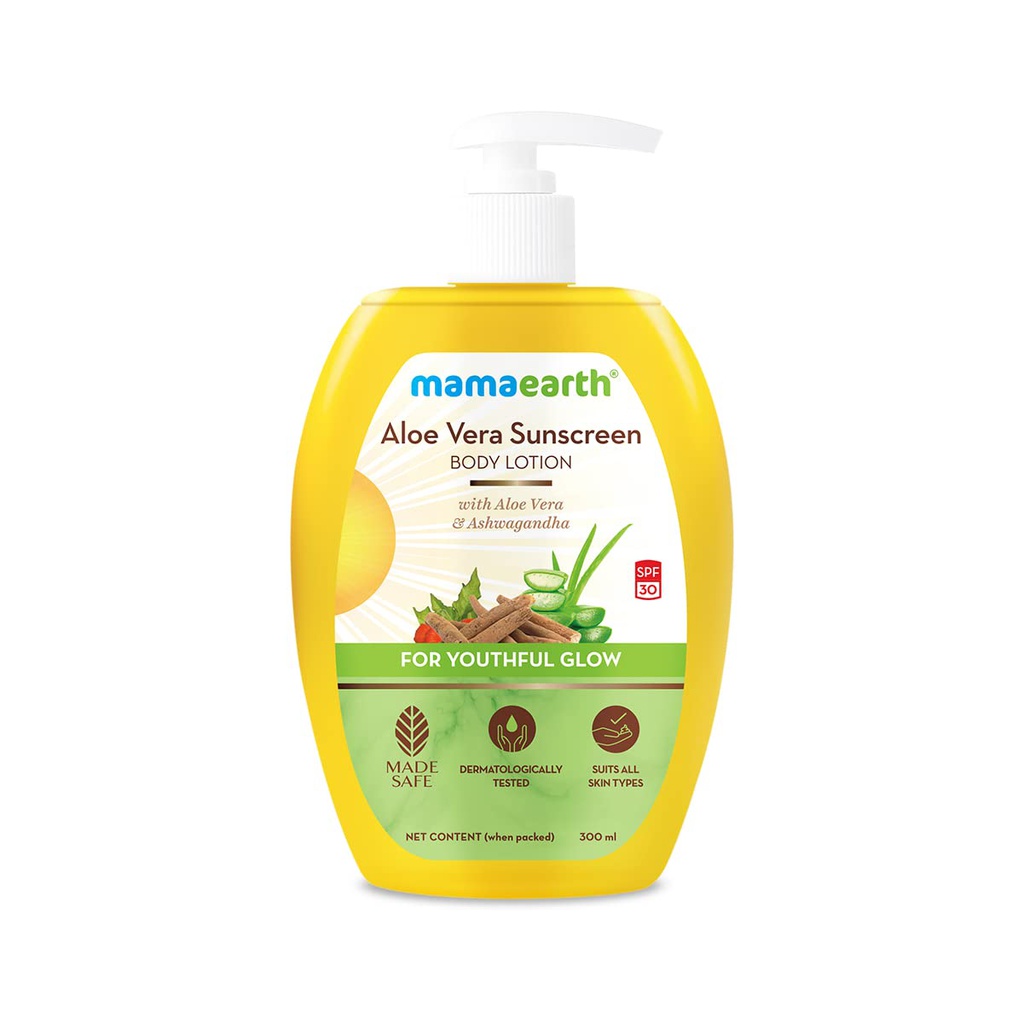 Mamaearth Aloe Vera Sunscreen Body Lotion Spf 30 300 Ml Jeevee