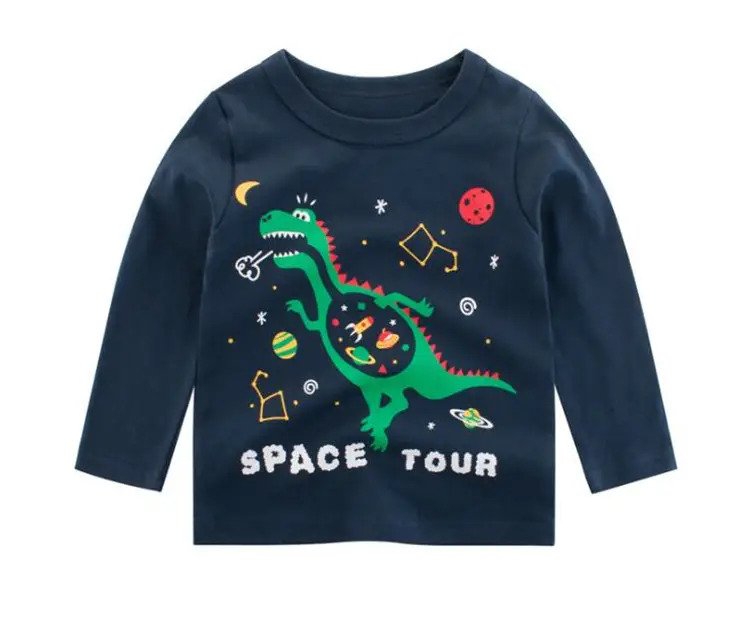 Salt Kids Long Sleeve Tshirt With Cartoon Dinosaur (34 Years) Jeevee