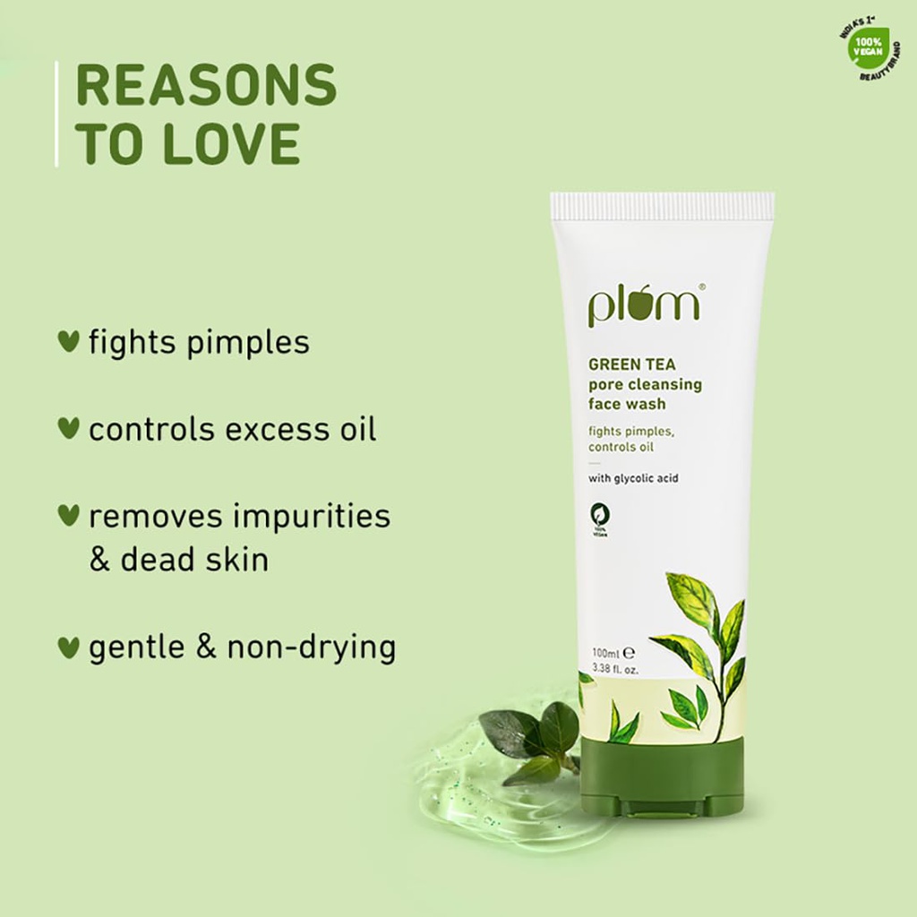 Plum Green Tea Pore Cleansing Face Wash 100 Gm Jeevee