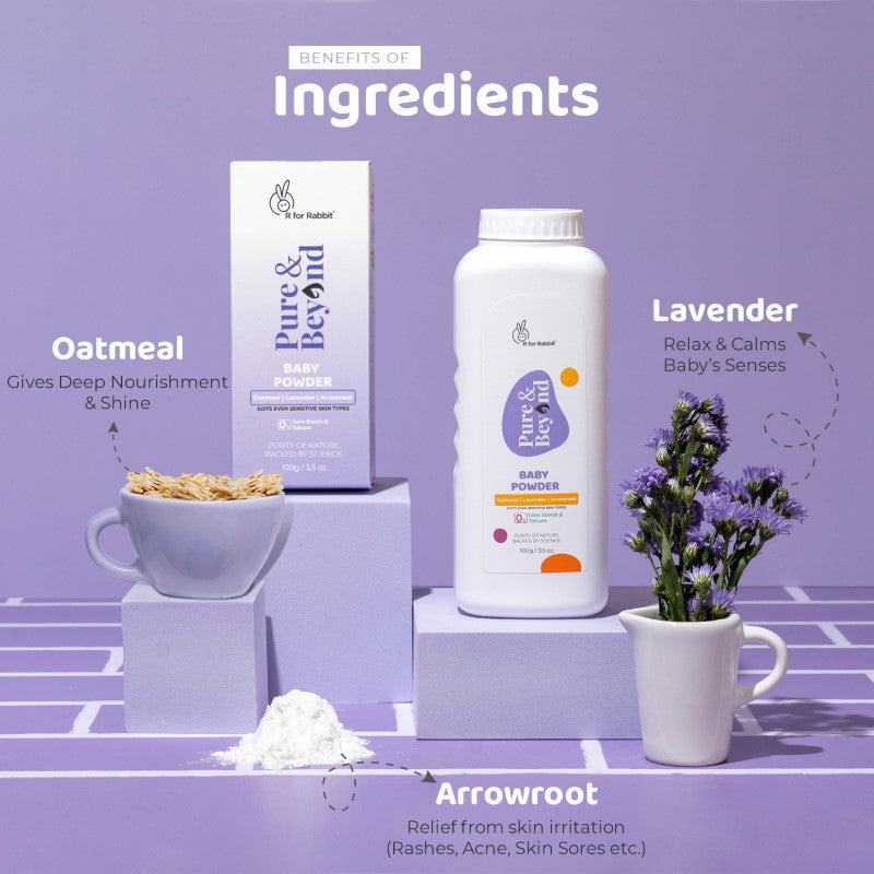 R For Rabbit Pure&beyond Baby Powder No Corn Starch &talc-100gm | Jeevee