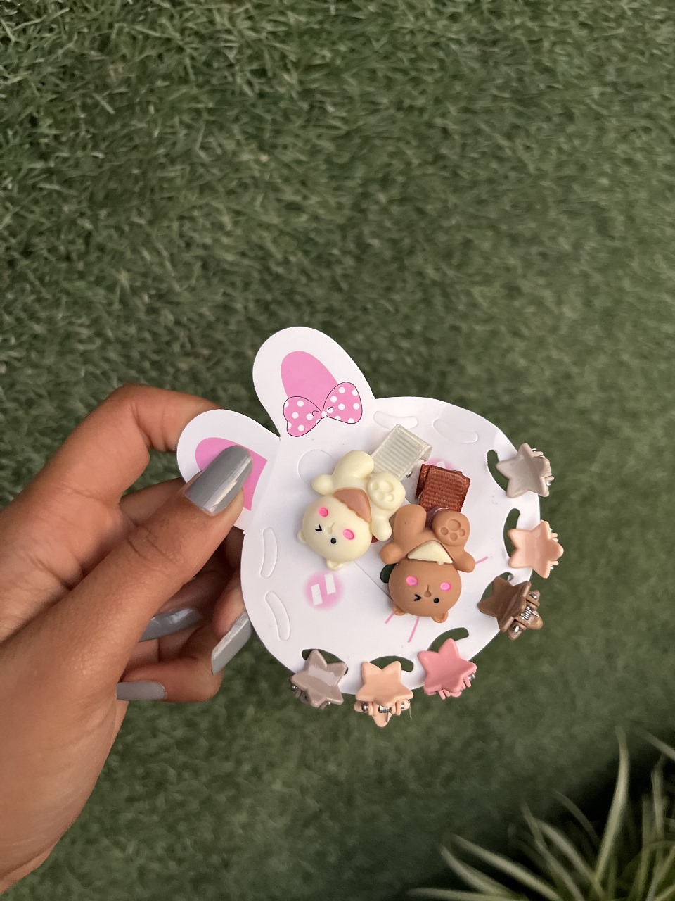 6 Cute Mini Hair Clips With 2 Ribbon Clips Jeevee