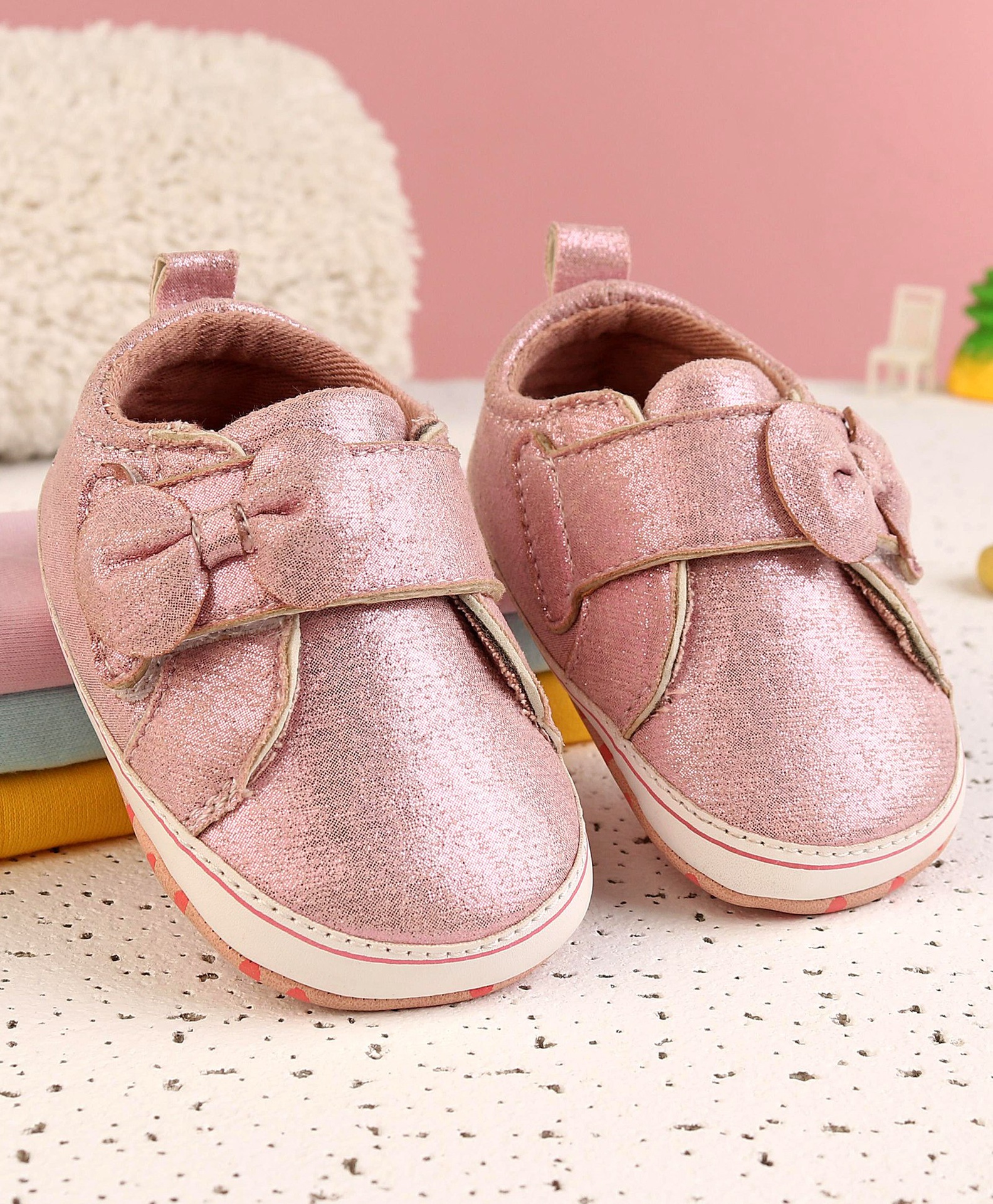 Babyoye Slip On Booties Velcro Closure Pink (36 Months) Jeevee