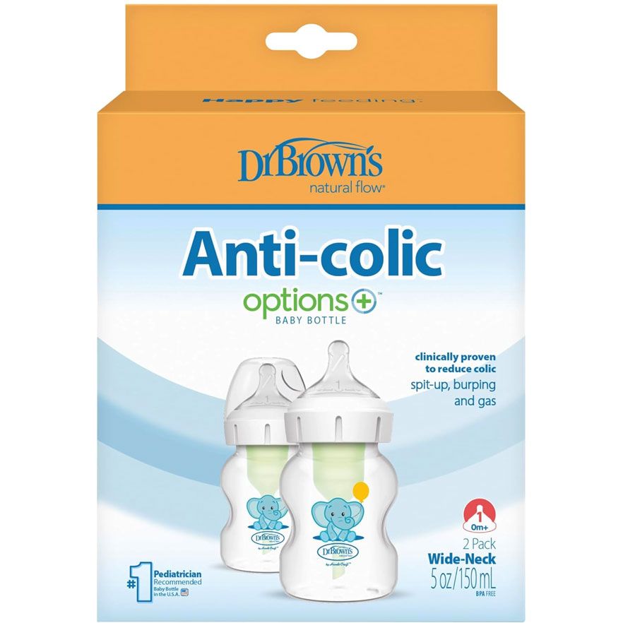 Dr. Brown's 5 Oz/150 Ml Pp Wide-neck Anti-colic Options- 2 Pack | Jeevee