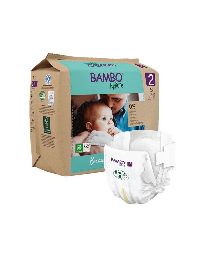 Bambo Nature Tape Style Diaper Small( 3-6kg) 30pcs | Jeevee