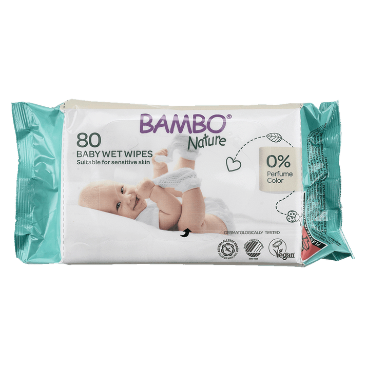 Bambo Nature Baby Wipes 80pcs Jeevee