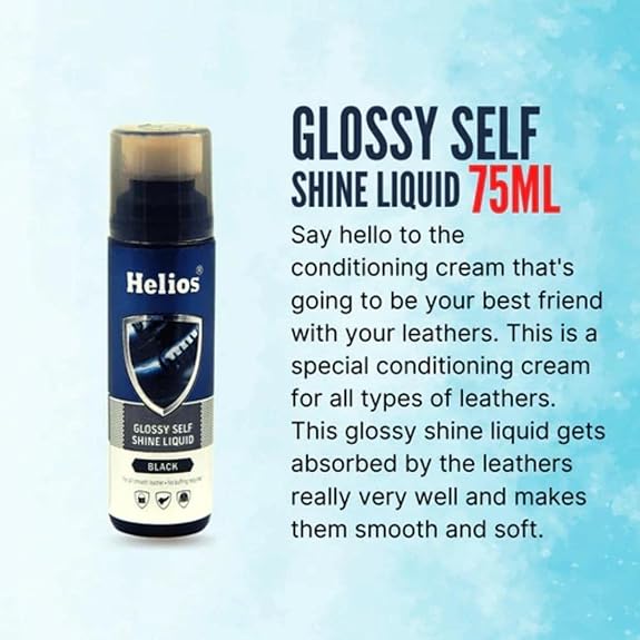 Helios Glossy Self Shine Liquid For All Leathers - 75 Ml(brown) | Jeevee