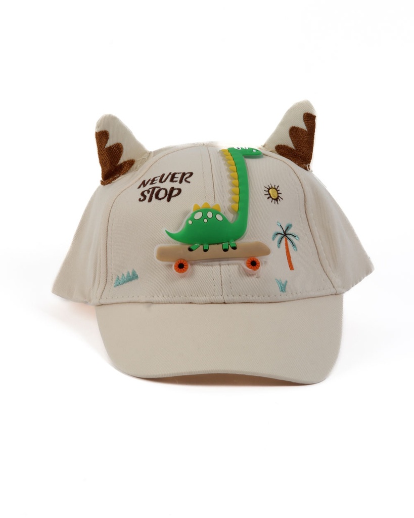 Jeevee Kids Dino Baseball Cap - Beige | Jeevee